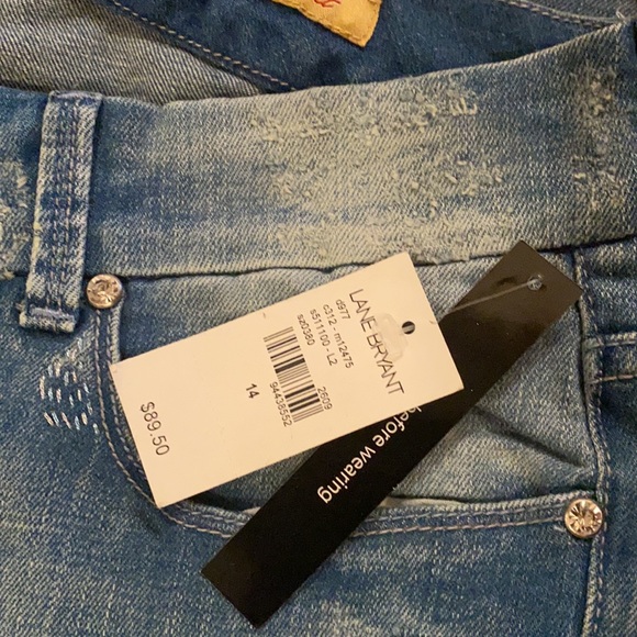 NWT Seven Luxe Premium Denim Light Wash Blue Jeans, Boot Cut, Sz 14 - Picture 5 of 15